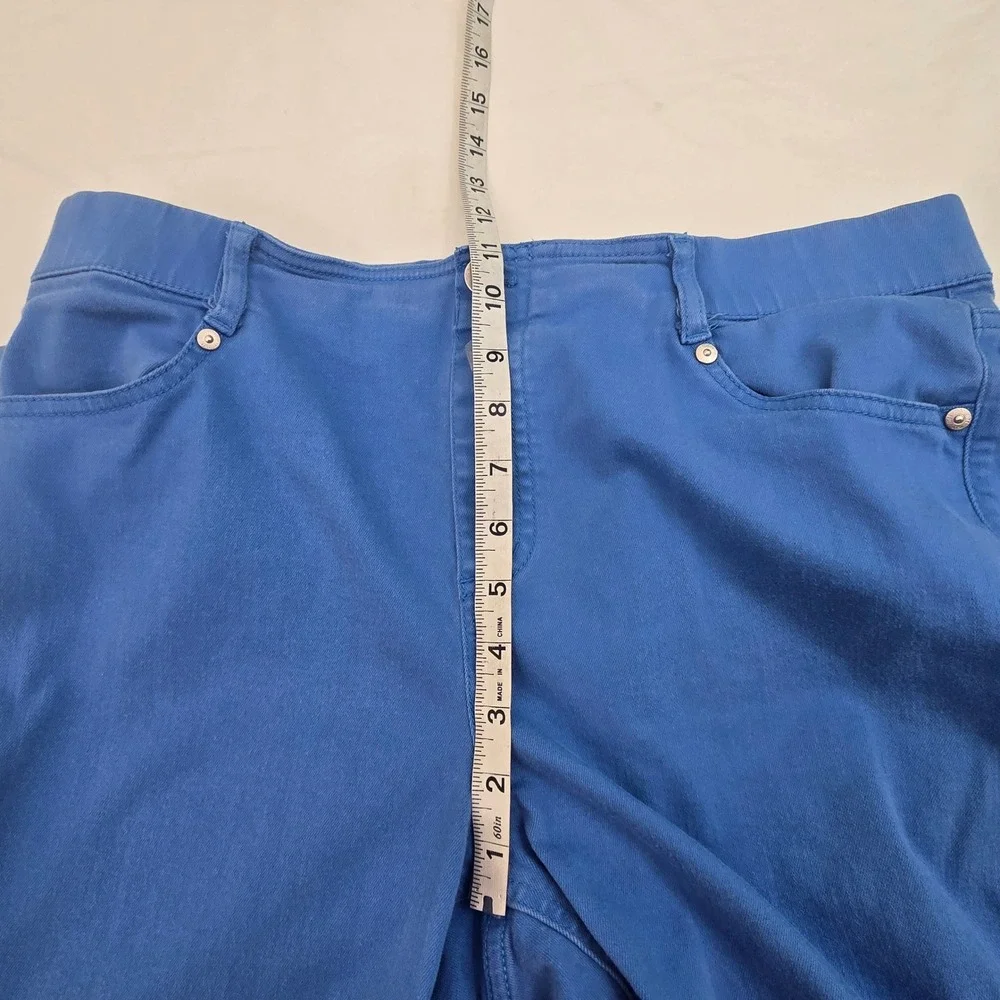J. Jill Jeans Women's 14 Blue High Rise Cropped Straight‎ Leg Stretch Denim Mom